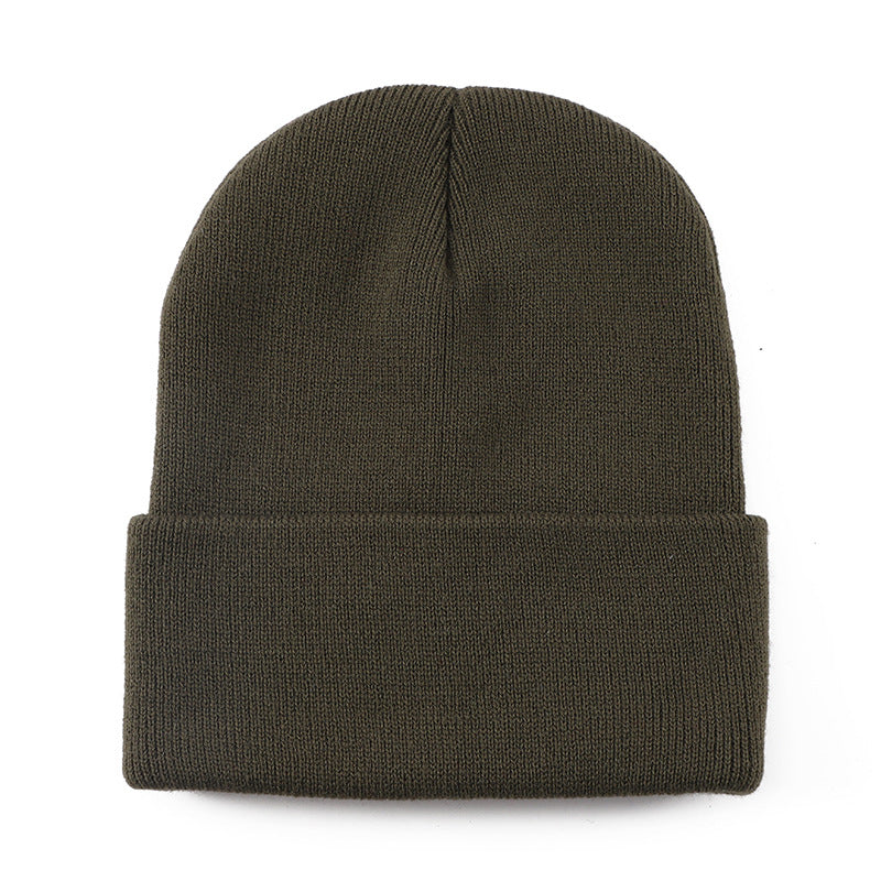 Wholesale Solid color knit hat  basic style beanie