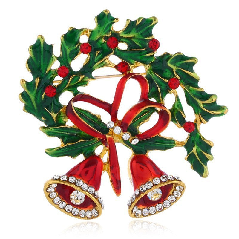 Wholesale Christmas Bell Alloy Creative Collar Brooch