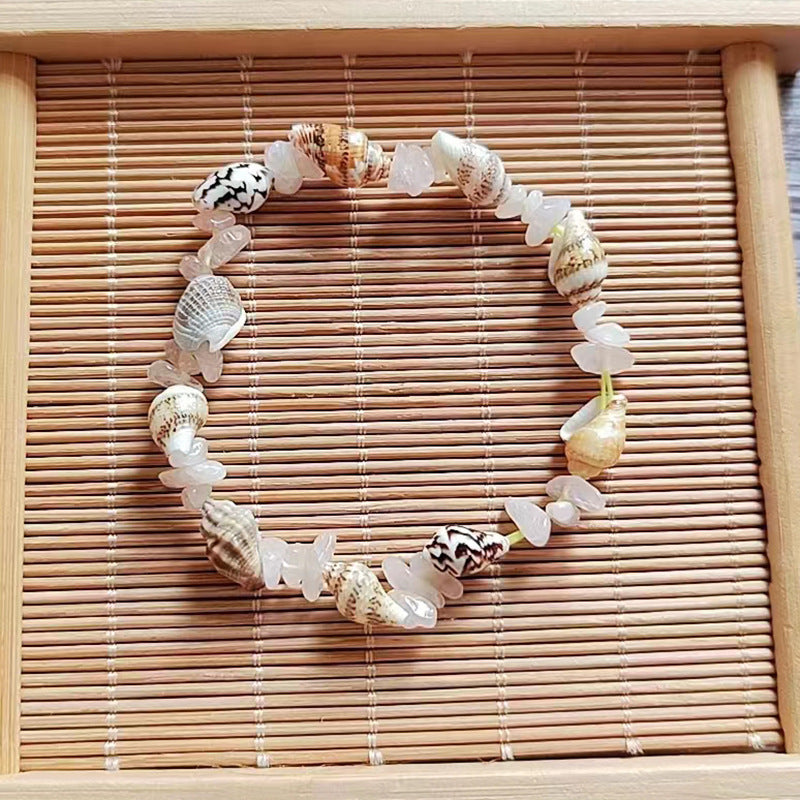 Wholesale Ocean Style Natural Gravel Shell Conch Bracelet