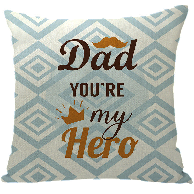 Wholesale Home Father's Day Linen Throw Pillow Cover Car Cushion