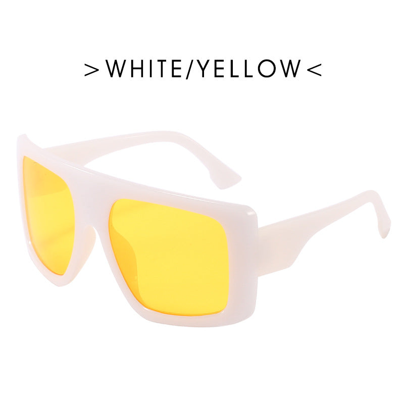 Wholesale Large Frame Square Beach PC Sunglasses