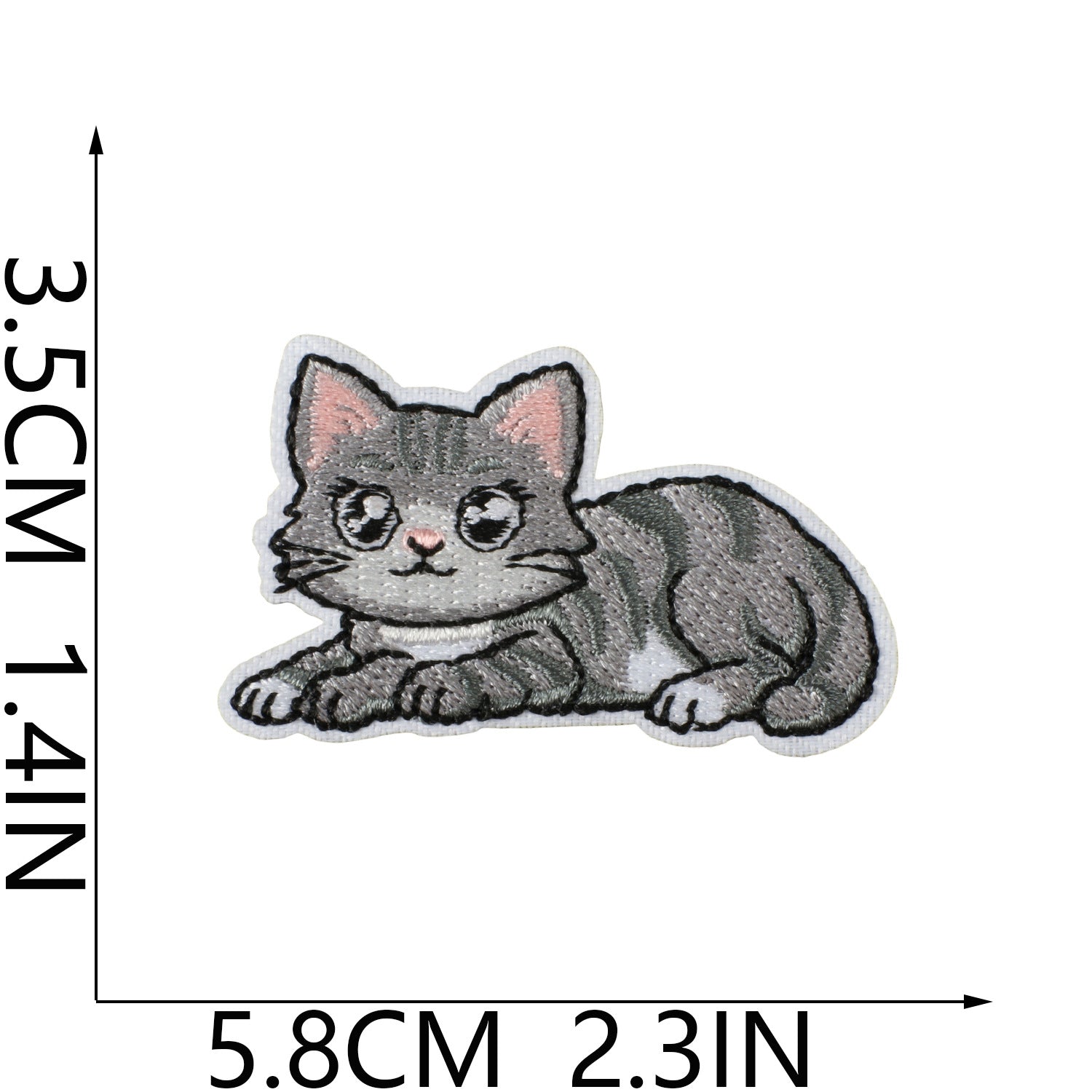 Wholesale Polyester Iron On Embroidery Patch Cat Party Cartoon Kitten Decorative Accent For Clothing Everyday Use