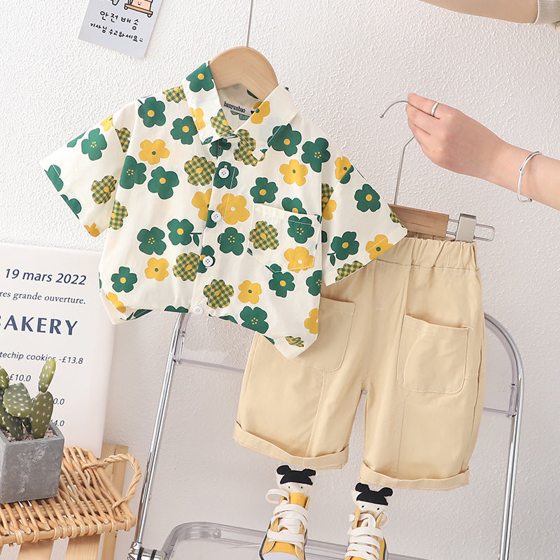 Wholesale Boys' Summer Split Cotton Two-piece Set