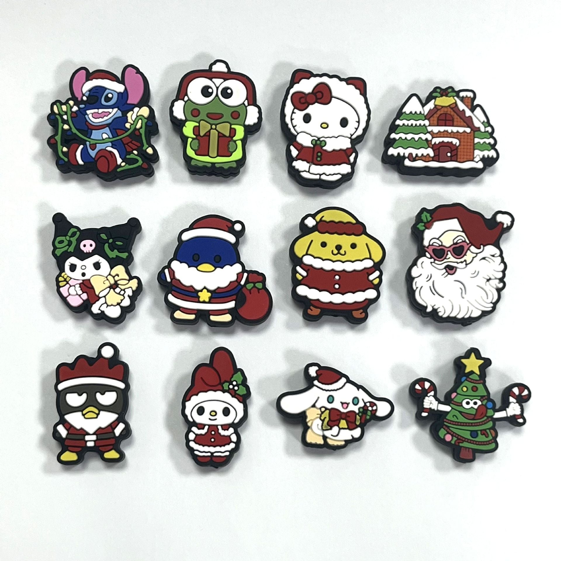 Wholesale 10pcs/pack Christmas Silicone Epoxy Cartoon Glowing Beads  OLY Exclusive