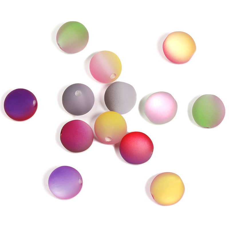 Wholesale 100pcs Matte Two-Color Resin Cat's Eye Beads