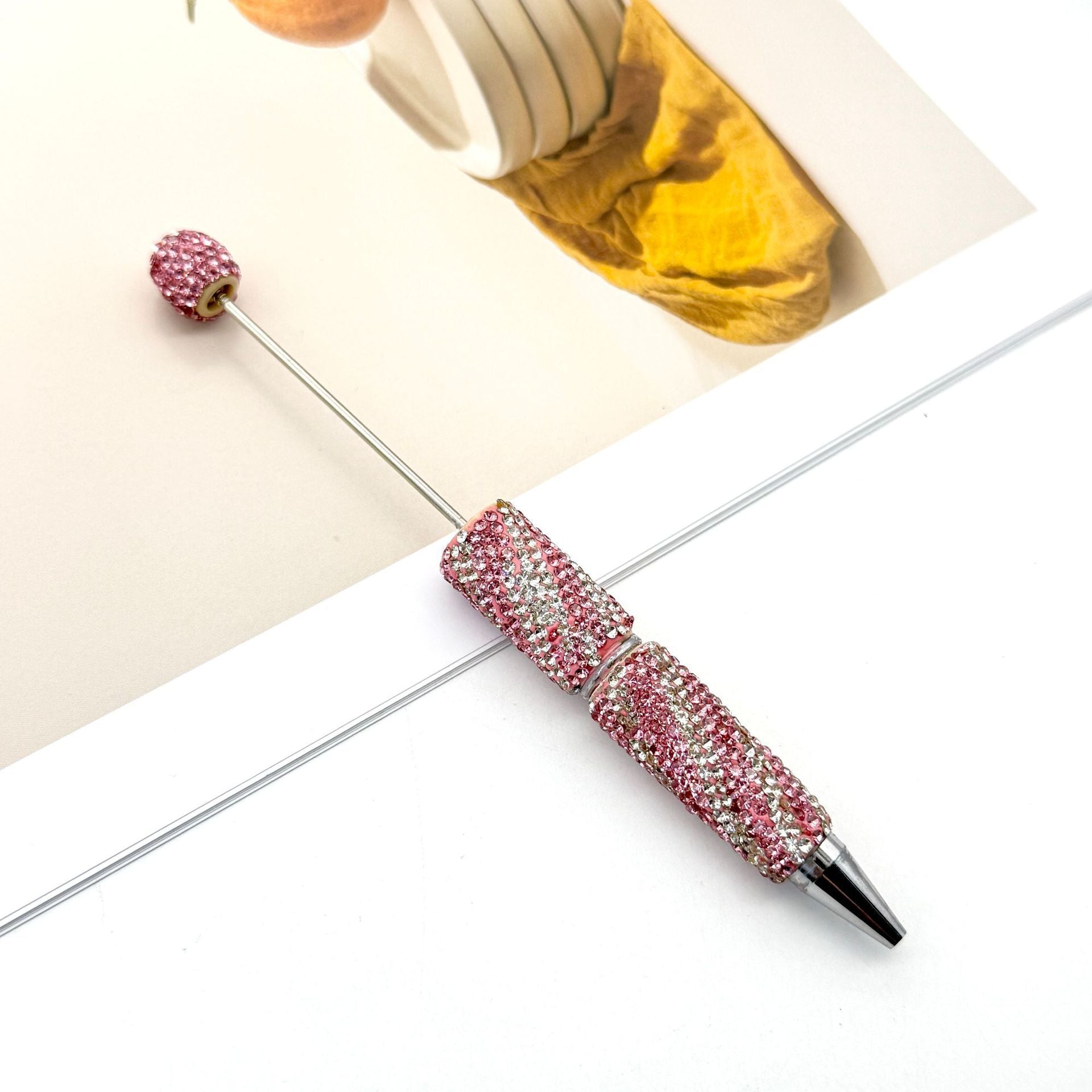 Wholesale Zebra Stripe Pattern Fully Encrusted with Rhinestones Fancy Beadable Pens