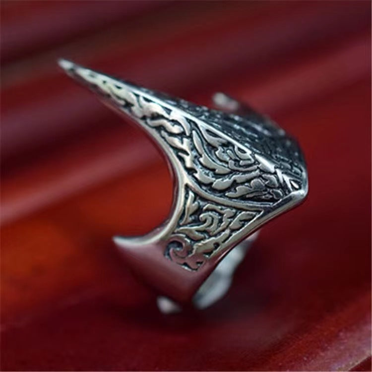 Wholesale New Gothic Skull Eagle Beak Opening Alloy Men Ring