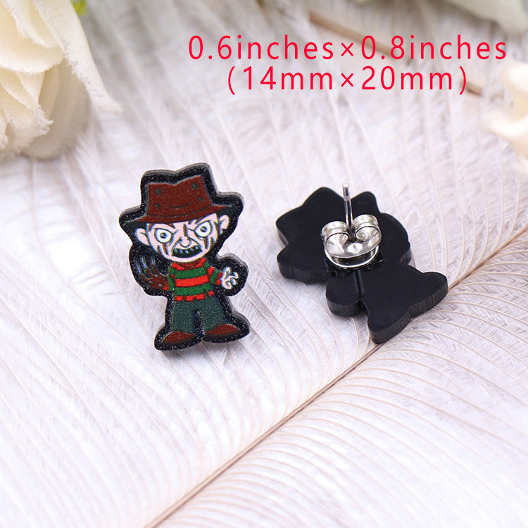 Wholesale Acrylic Film Character Earrings