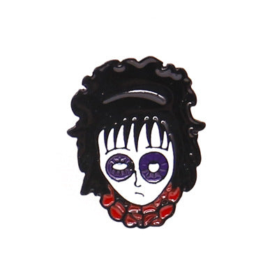 Broche de mago de cabello verde de metal punk de metal al por mayor