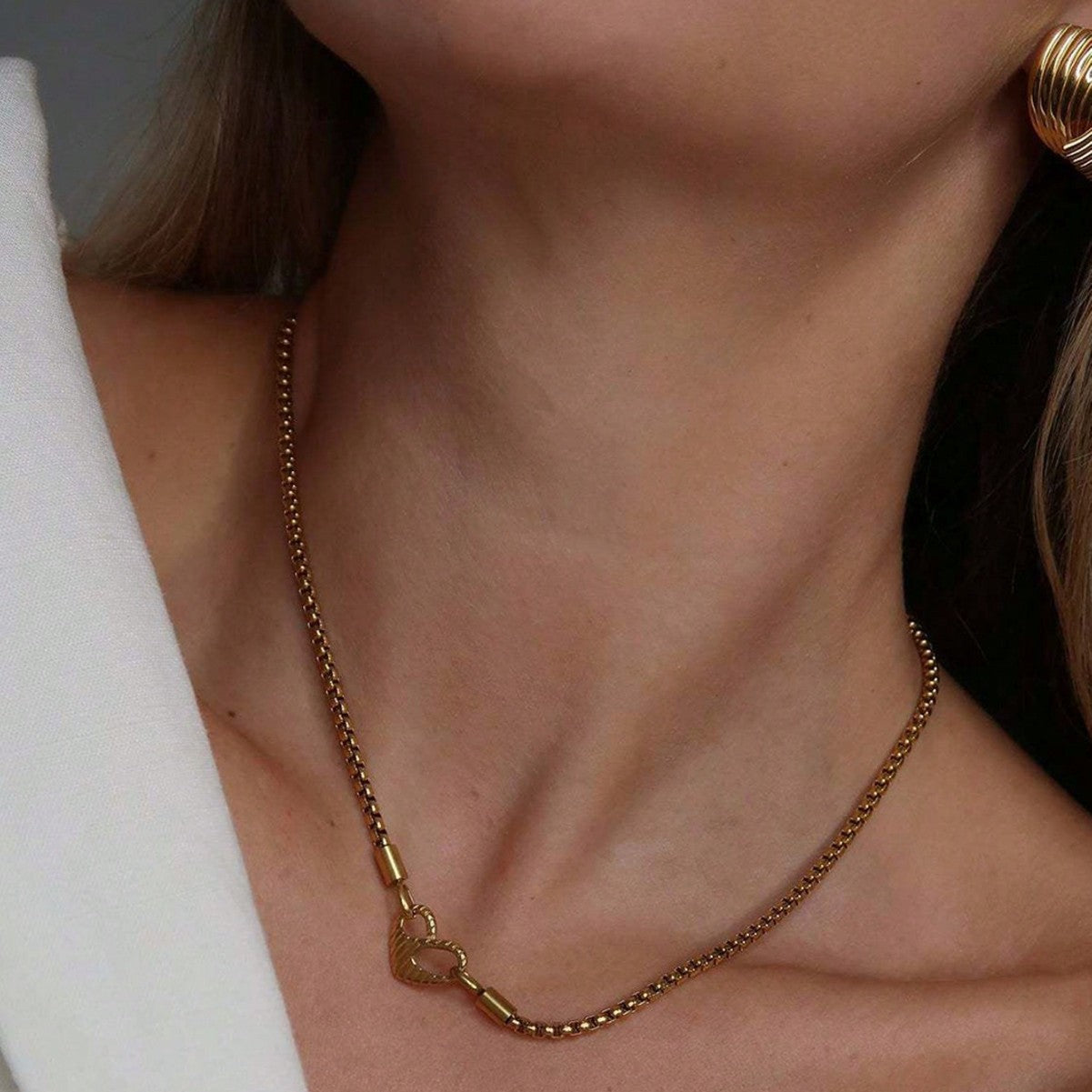 Wholesale High-grade Valentine's Day Titanium Steel Necklace Forever Love Love Stainless Steel Clavicle Chain