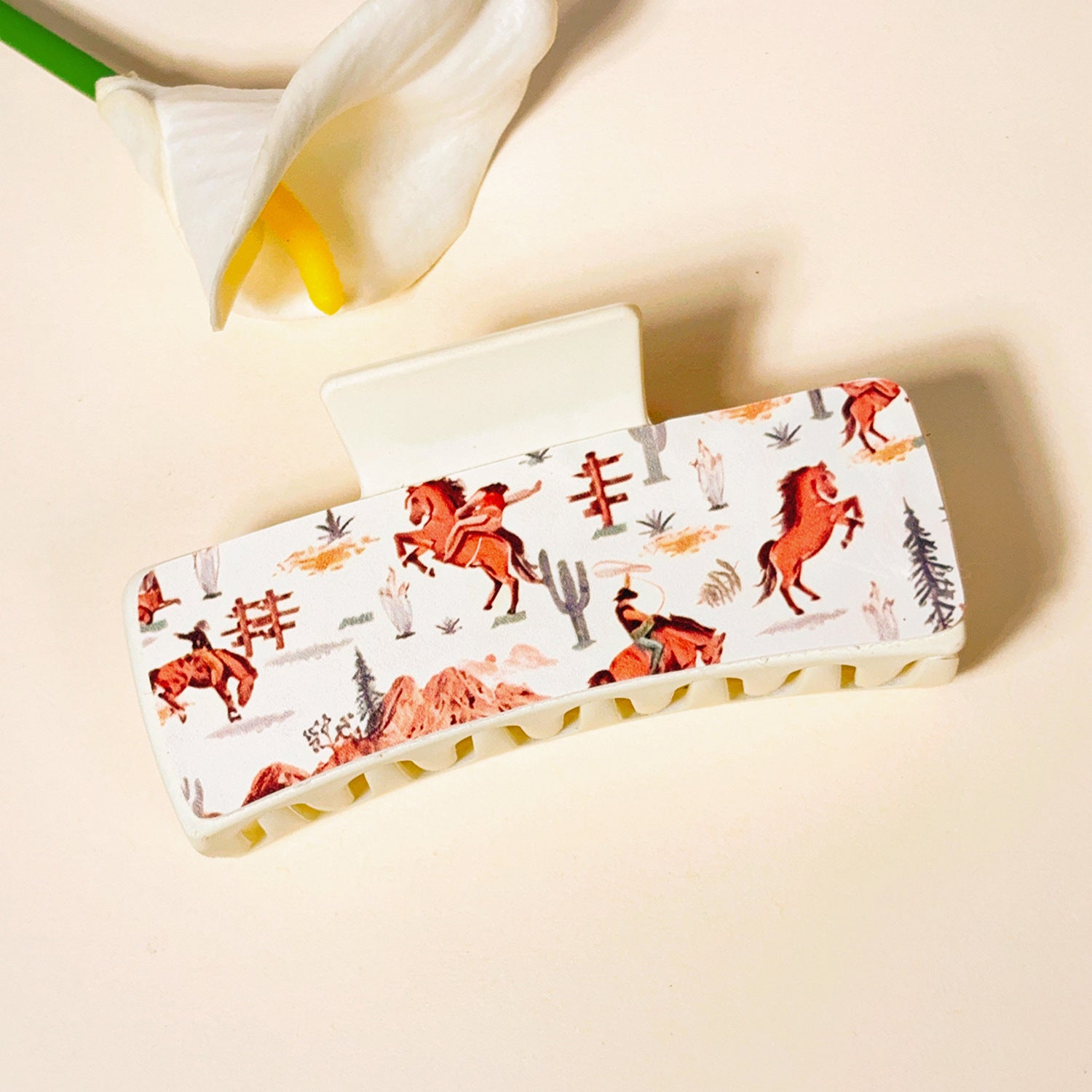 Wholesale Western cowboy print leather grabber