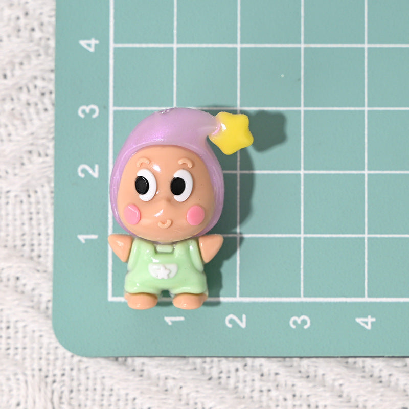 Wholesale 5pcs/pack DIY Cartoon Rubber Bead Plush Toy Keychain OLY Exclusive