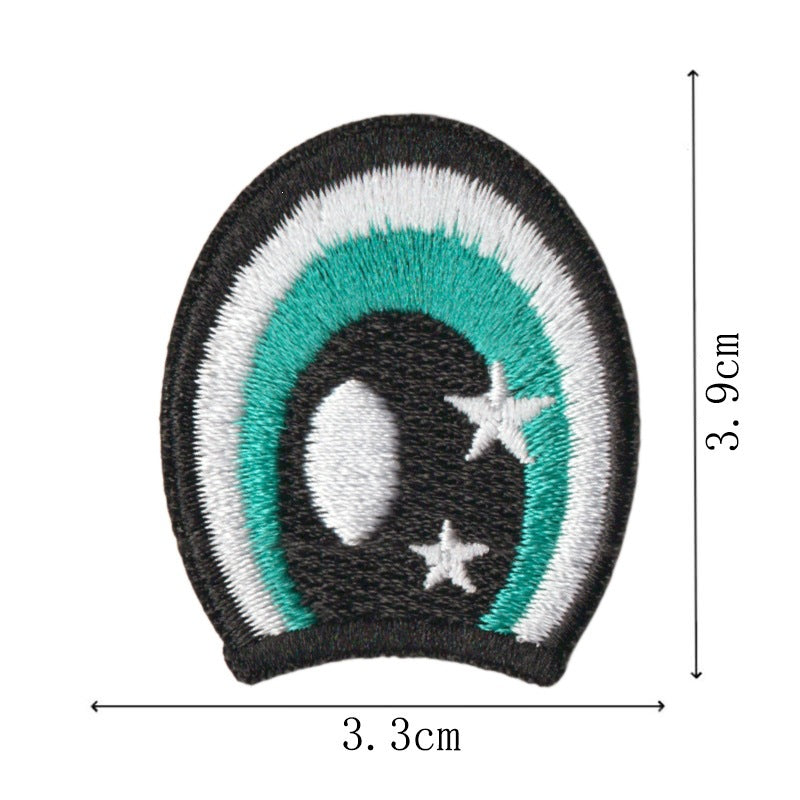 Wholesale Embroidered Cartoon Eye Patches Iron On DIY Decorative Accent For Towels Clothing Craft Supply