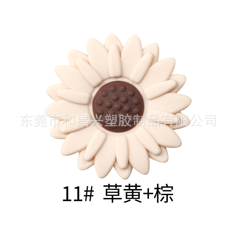 Wholesale  20pcs  Colorful Daisy Silicone Beads