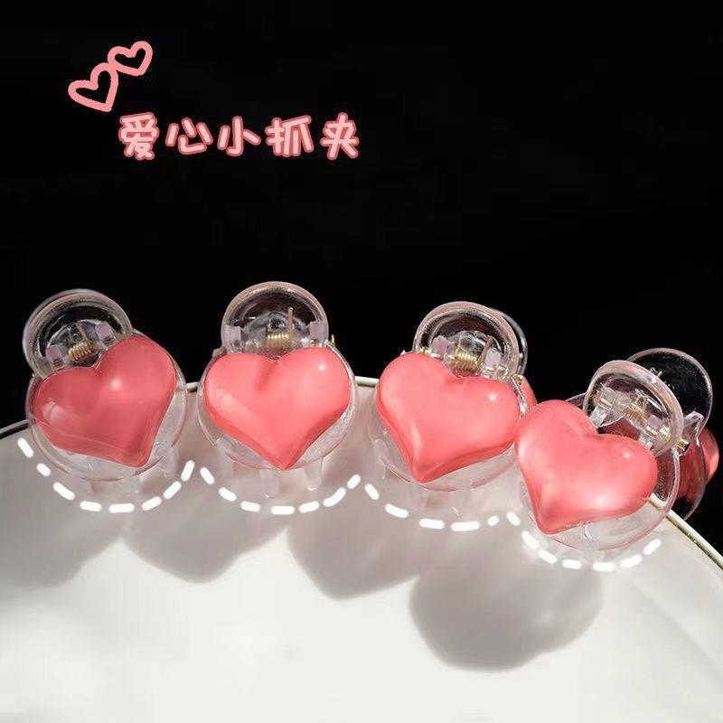 Wholesale pink love super sweet small grab girl heart bangs cute sweet clip