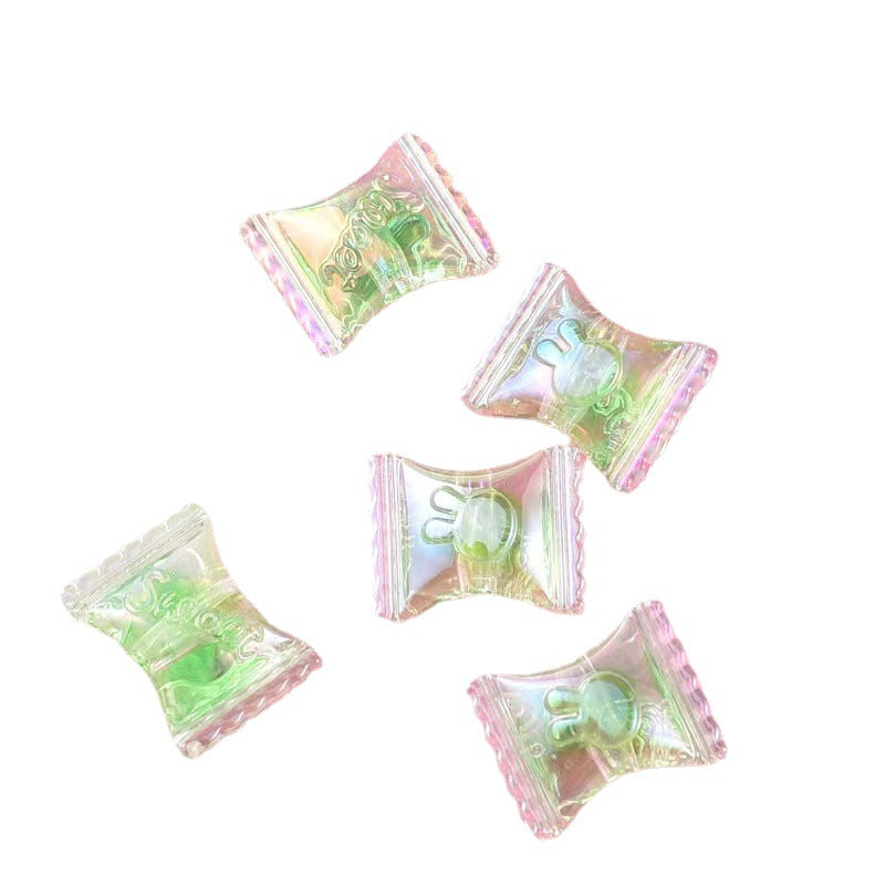 Cuentas de agujero recto de dulces acrílicos de 10 piezas al por mayor