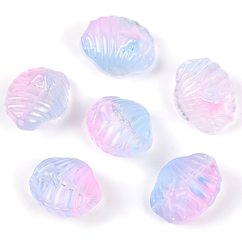 Wholesale 100pcs Three-dimensional Double-sided Starfish Glass Beads Transparent Horizontal Hole Diy Bracelet Beads