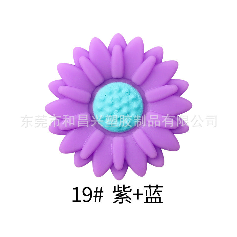 Wholesale  20pcs  Colorful Daisy Silicone Beads