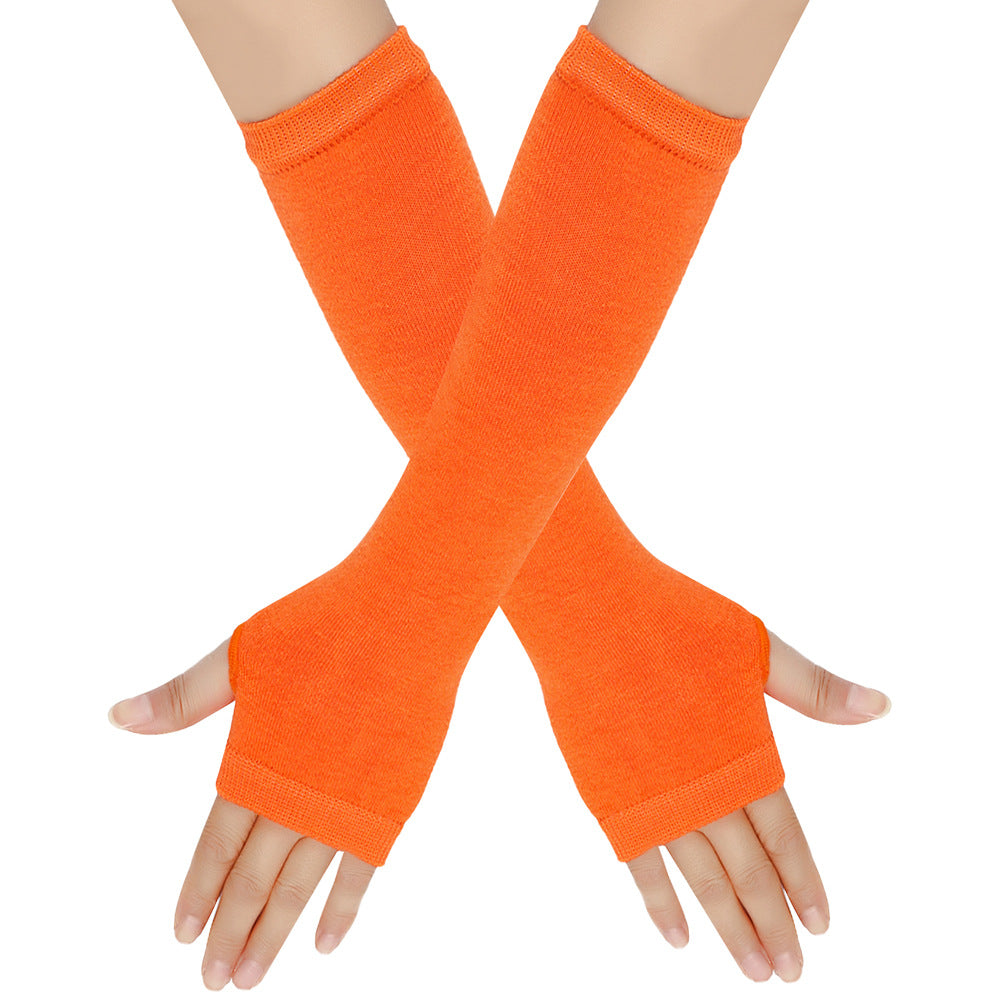 Wholesale Christmas Spring and Autumn Thin Elbow-Length Fingerless Arm Sleeves