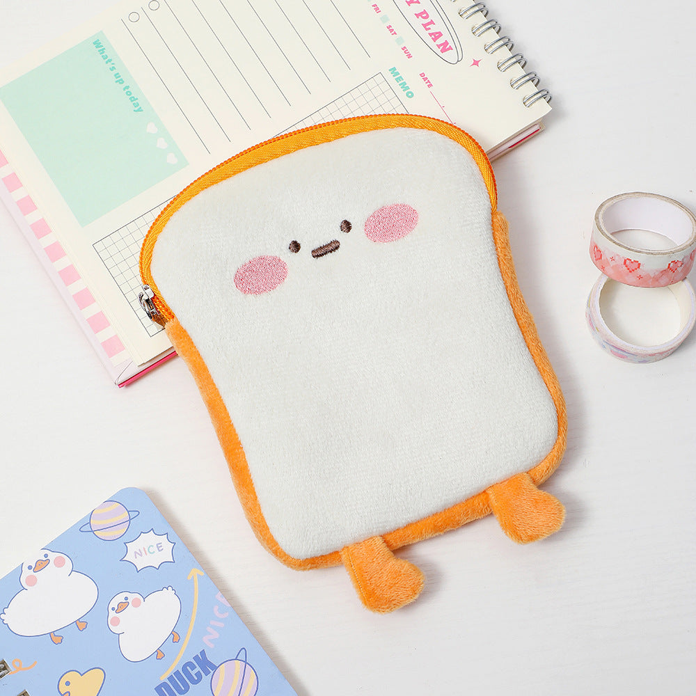 Wholesale Cartoon Toast Plush Coin Purse