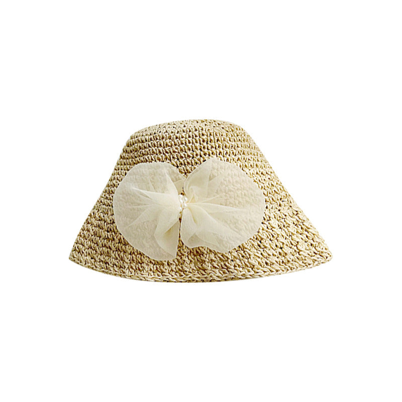 Wholesale Children's Empty Straw Hat with Bow
