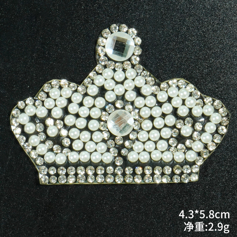 Wholesale 10pcs Multi specification rhinestone crown DIY Patches