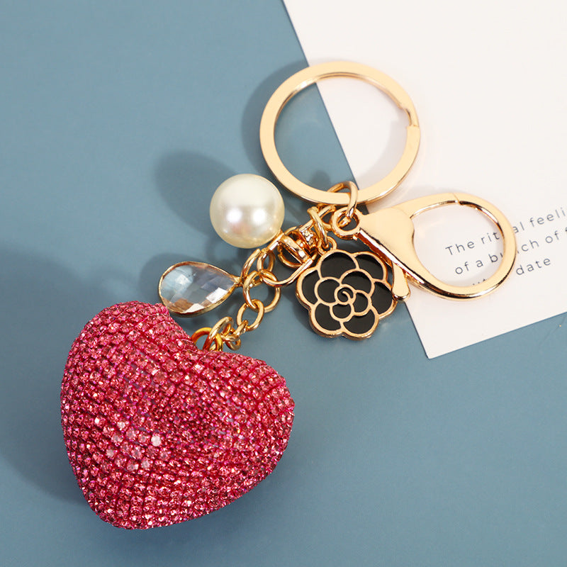 Wholesale Metal Rhinestone Love Keychain