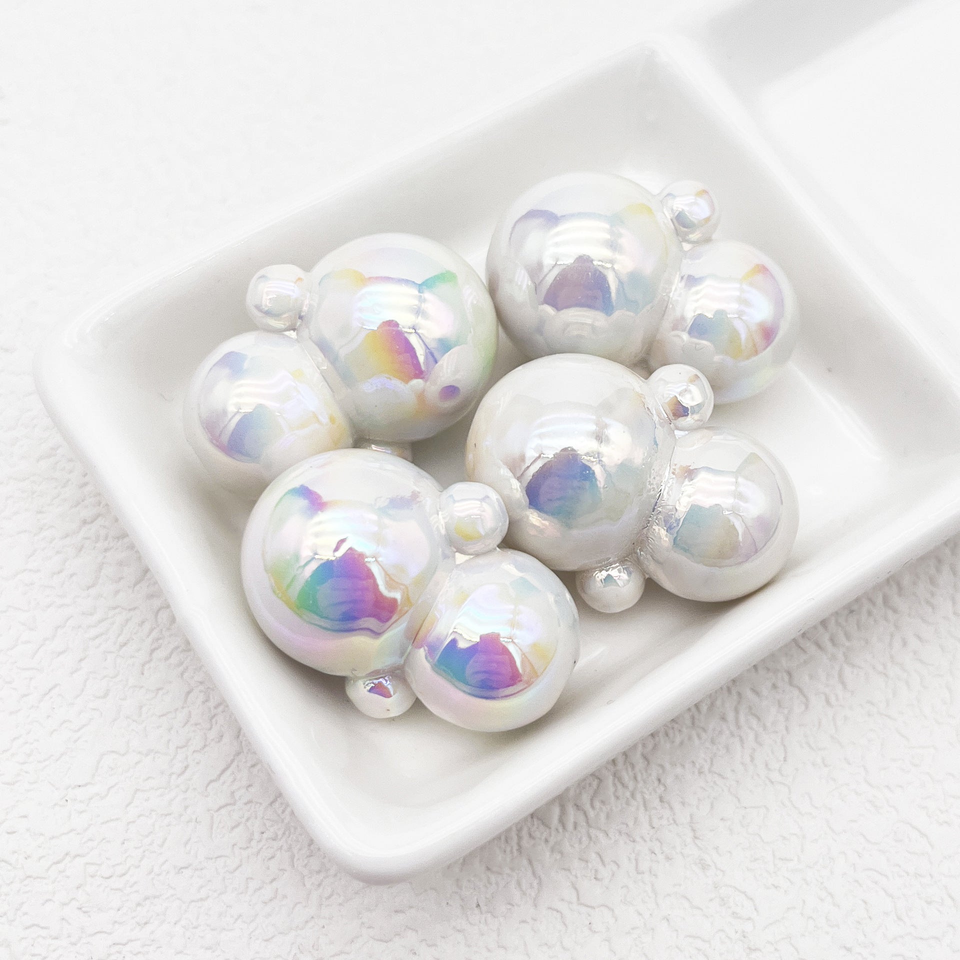 Wholesale Snowman Acrylic Beads Straight Hole Beading Diy Accessories