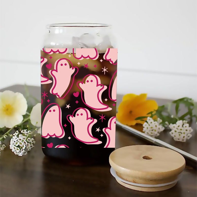 Wholesale Pumpkin Ghost Skeleton Halloween 16oz Cup UV DTF Wraps