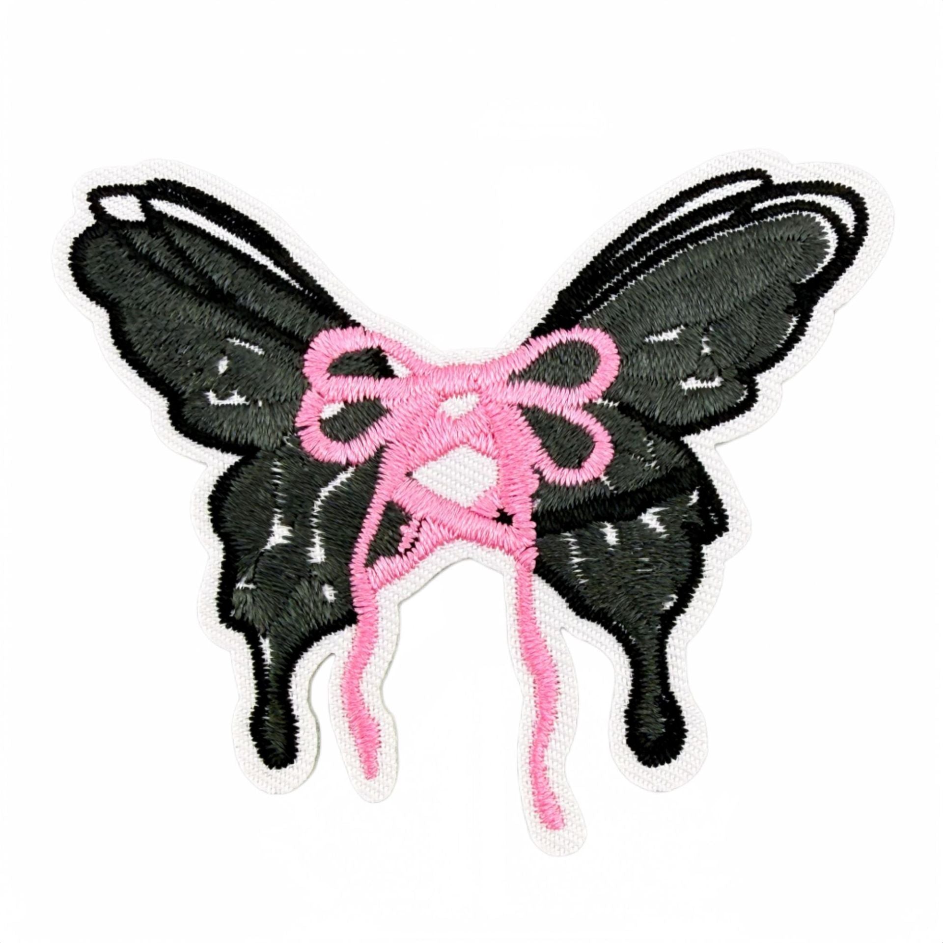 Wholesale Y2K Black Pink Urban Cool Embroidered Patch Set 27Pcs Skull Heart Butterfly DIY Decorative Patches For Clothes Bags Fashion Accessory Gift Resale
