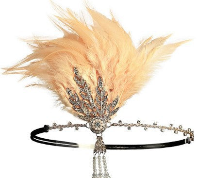 Wholesale Pearl Feather Alloy Headband