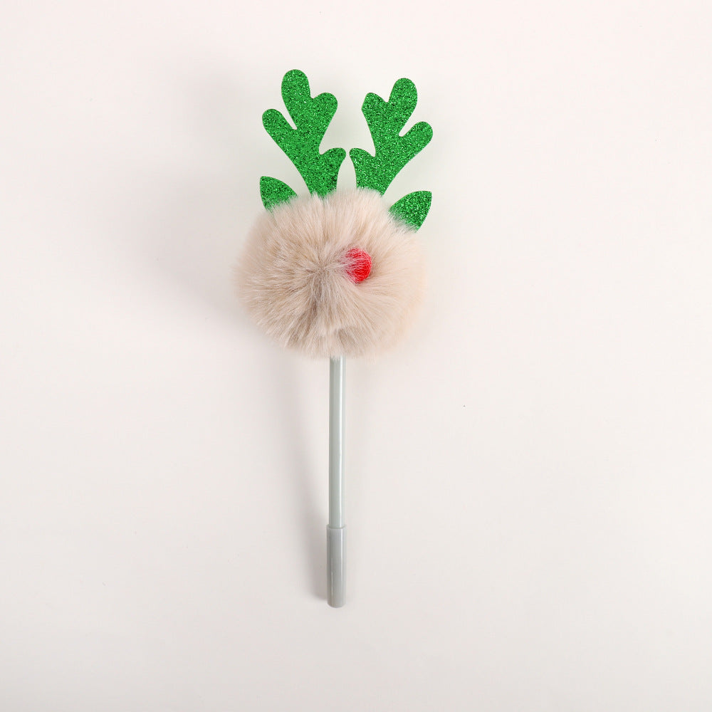 Wholesale Christmas Gift Elk Antler Plush Water-based Pen