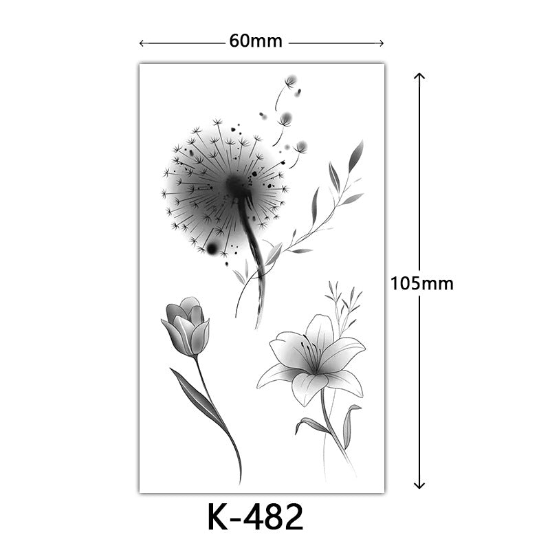 Wholesale Fresh Flower Tattoo Stickers