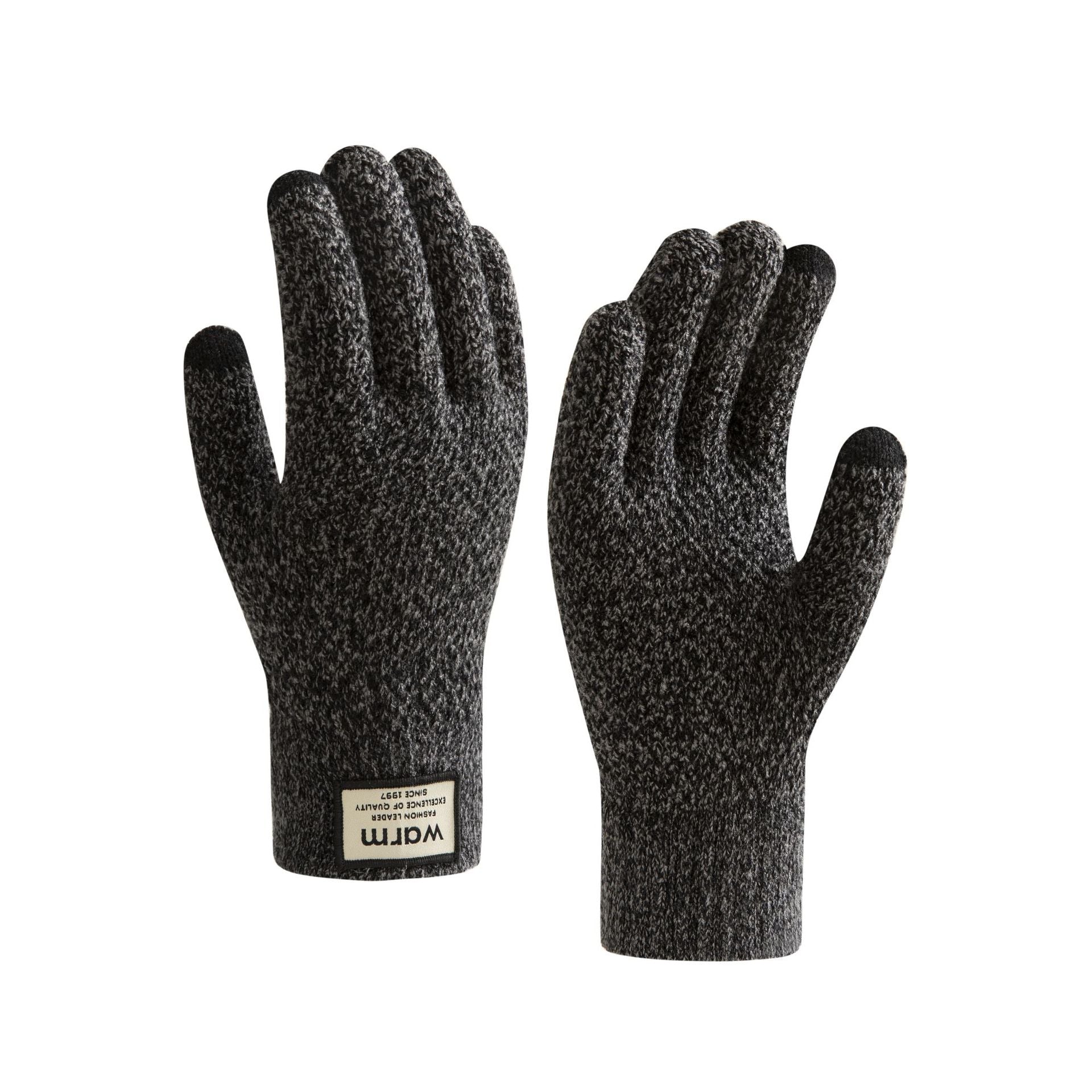 Wholesale Men's Woolen Knitted Cool High-end Warm and Plush Thick Winter Glove