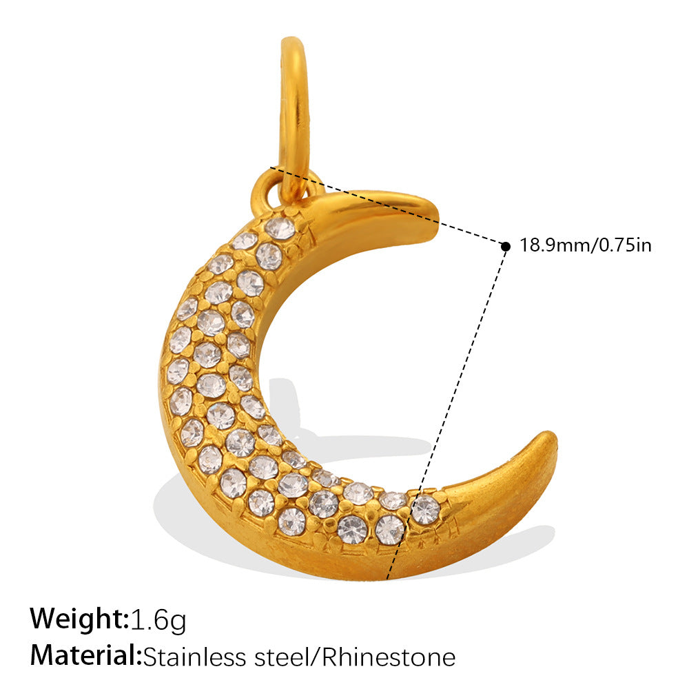 Wholesale Stainless Steel Zircon Sunflower Teardrop Pendant