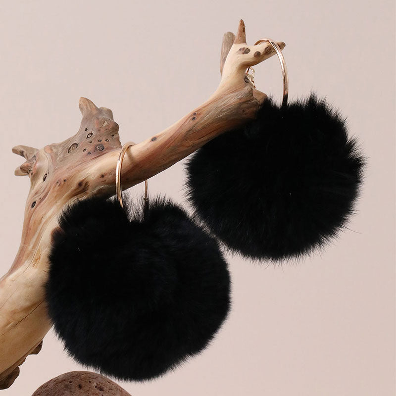 Wholesale Plush Ball Earrings