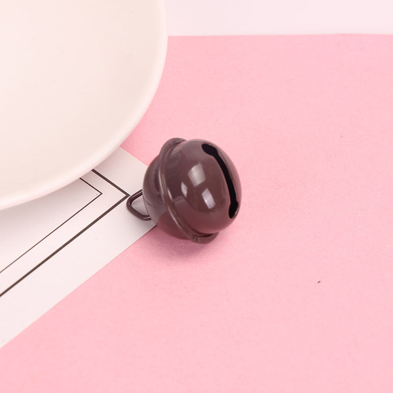 Wholesale Metal DIY 22mm Candy Color Small Bell Keychain Accessories