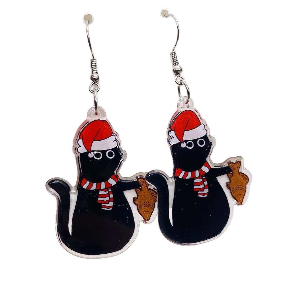 Wholesale Christmas creative acrylic earrings personalized colorful elk earrings