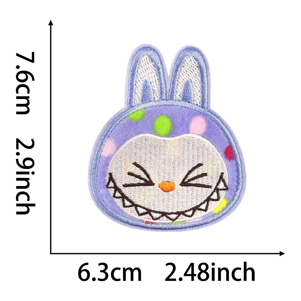 Wholesale Cartoon Embroidered Badge Polyester Self Adhesive Sticker For Kids Shoes Hats DIY Accessory OLY Exclusive