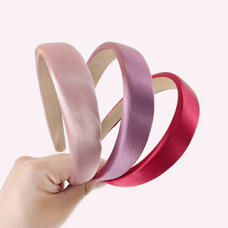 Wholesale Simple Wide Edge Fabric Silk and Satin Hair Bands