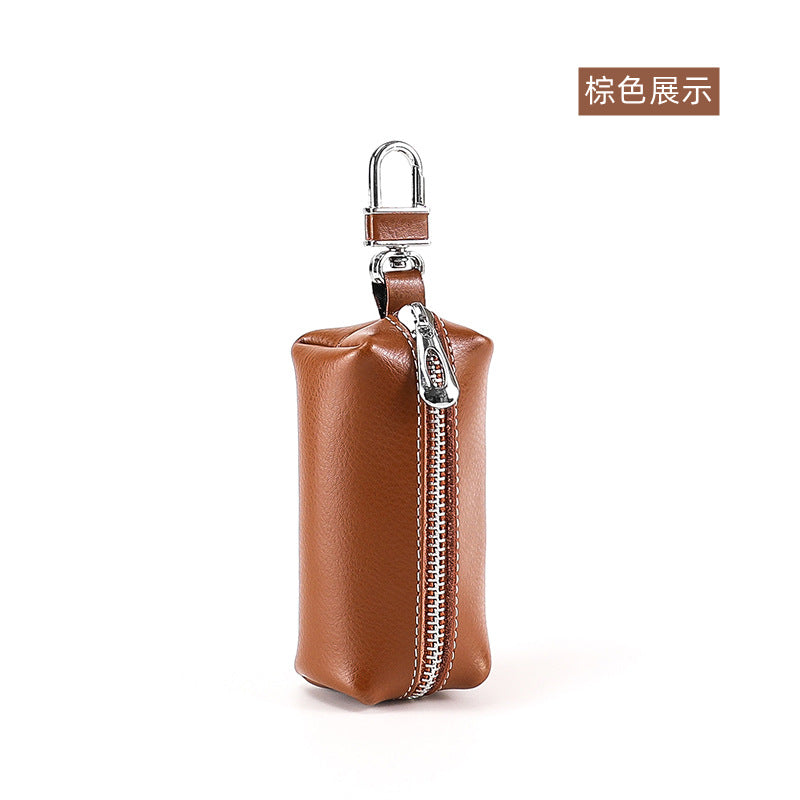 Wholesale 3pcs Cowhide key storage bag coin purse home car key bag