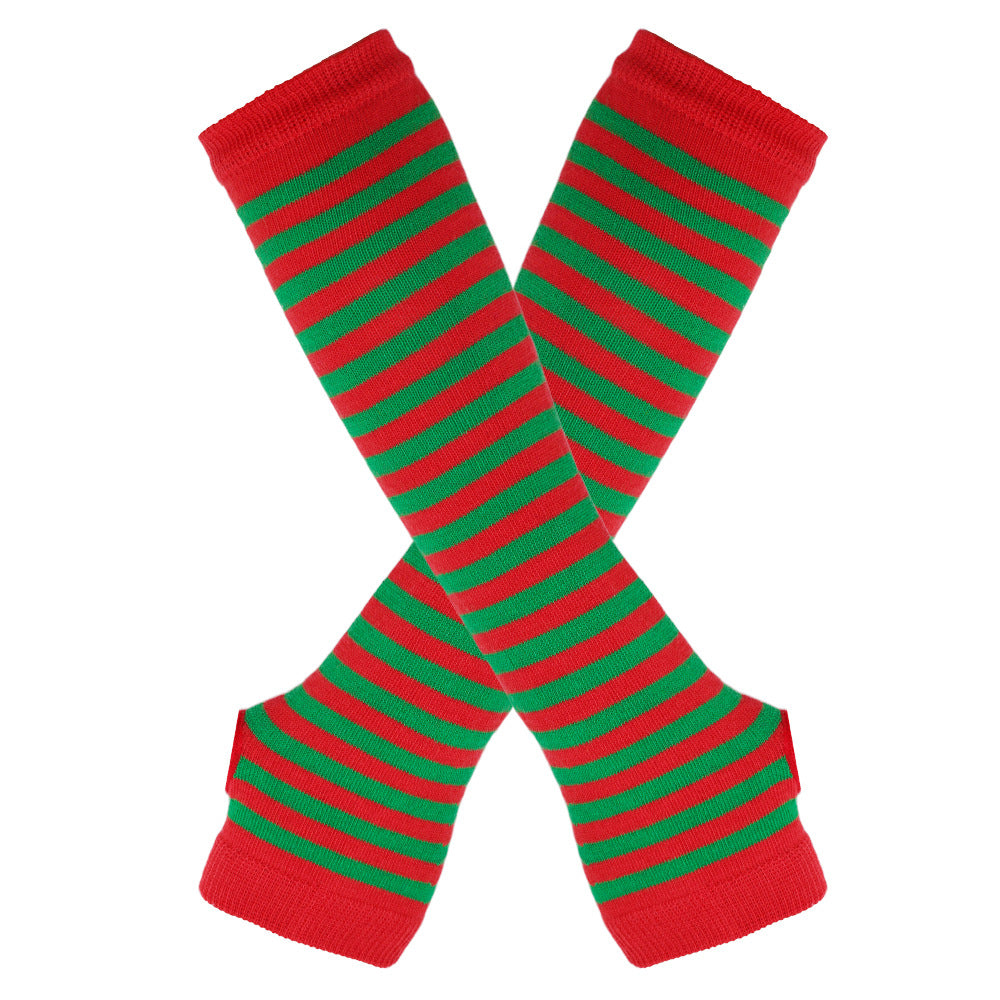 Wholesale Christmas Spring and Autumn Thin Elbow-Length Fingerless Arm Sleeves