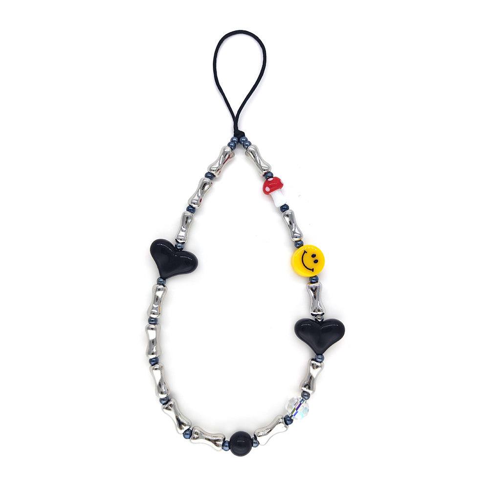 Wholesale Smiley Face Mobile Phone  Funny Bone Wristband Mobile Phone Chain