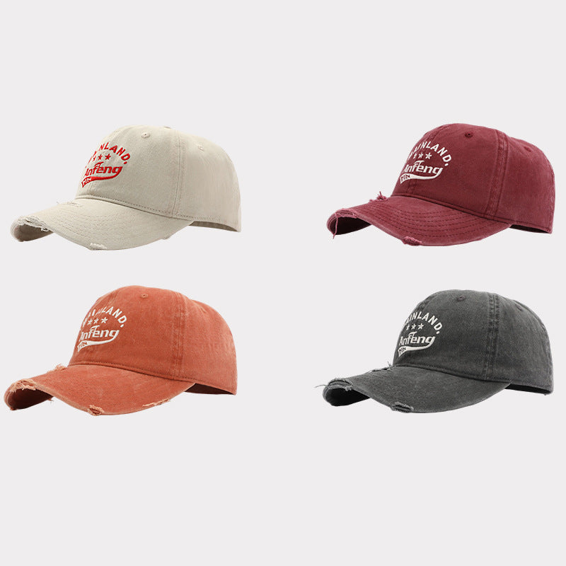 Wholesale Vintage Washed Embroidered Large Toe Circumference Cotton Soft-capped Baseball Cap
