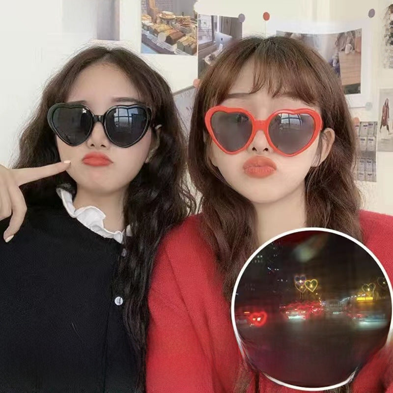 Wholesale Love Light Special Effect Glasses Internet Celebrity Valentine's Day Gift Peach Heart Change Love Creative Glasses