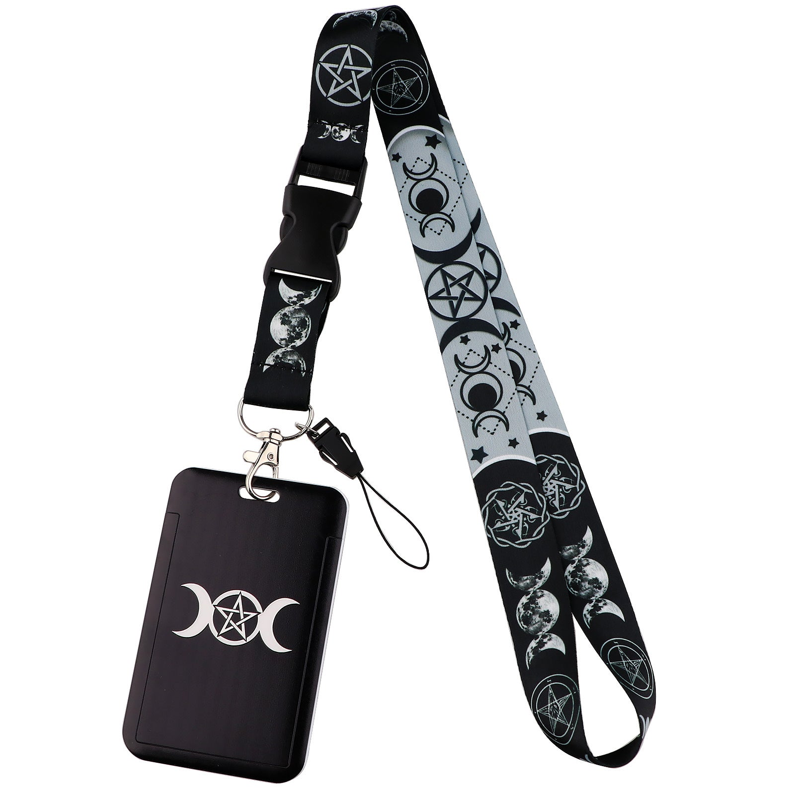 Wholesale Moon Buckle Mobile Phone Lanyard Brand Work Card Exhibition Card Bus Campus Cute Card Holder