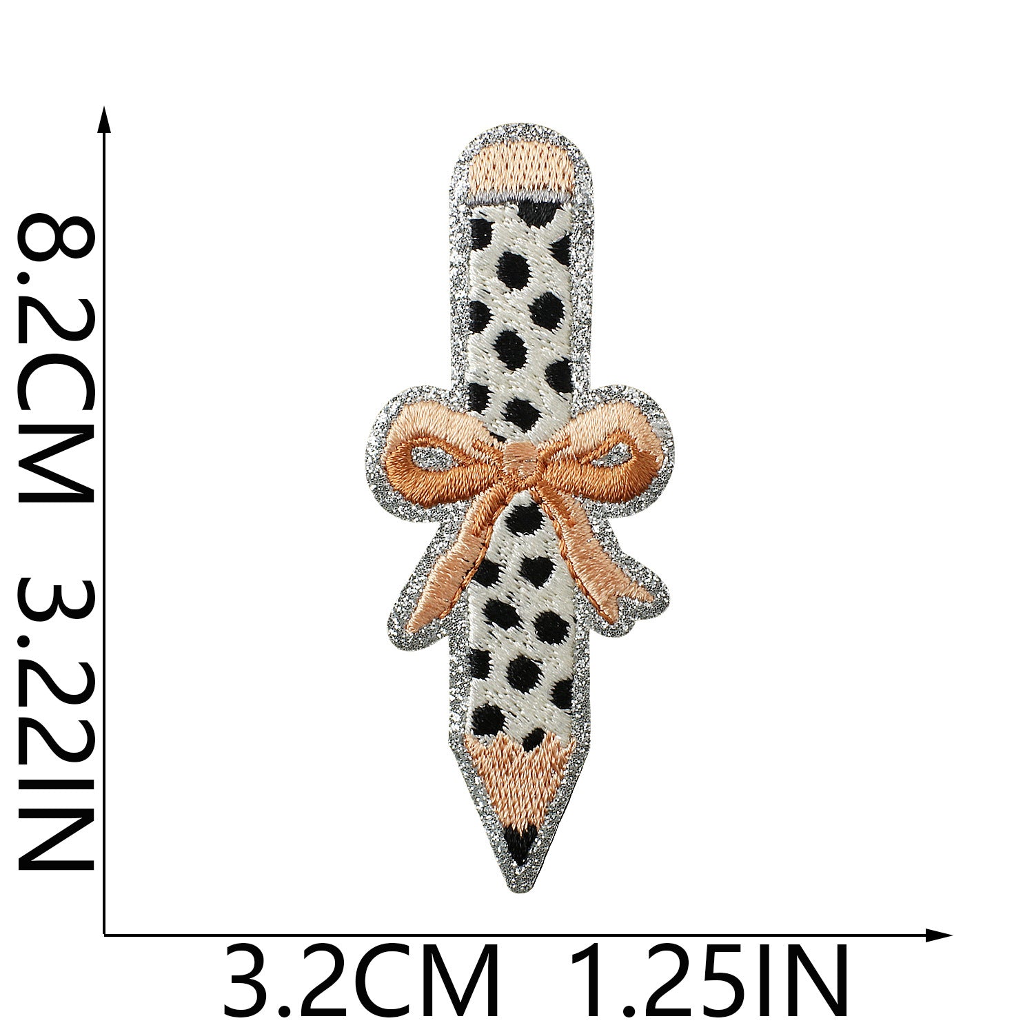 Wholesale Bow Pencil Theme Iron On Embroidery Patch Decorative Casual Clothing Accessory