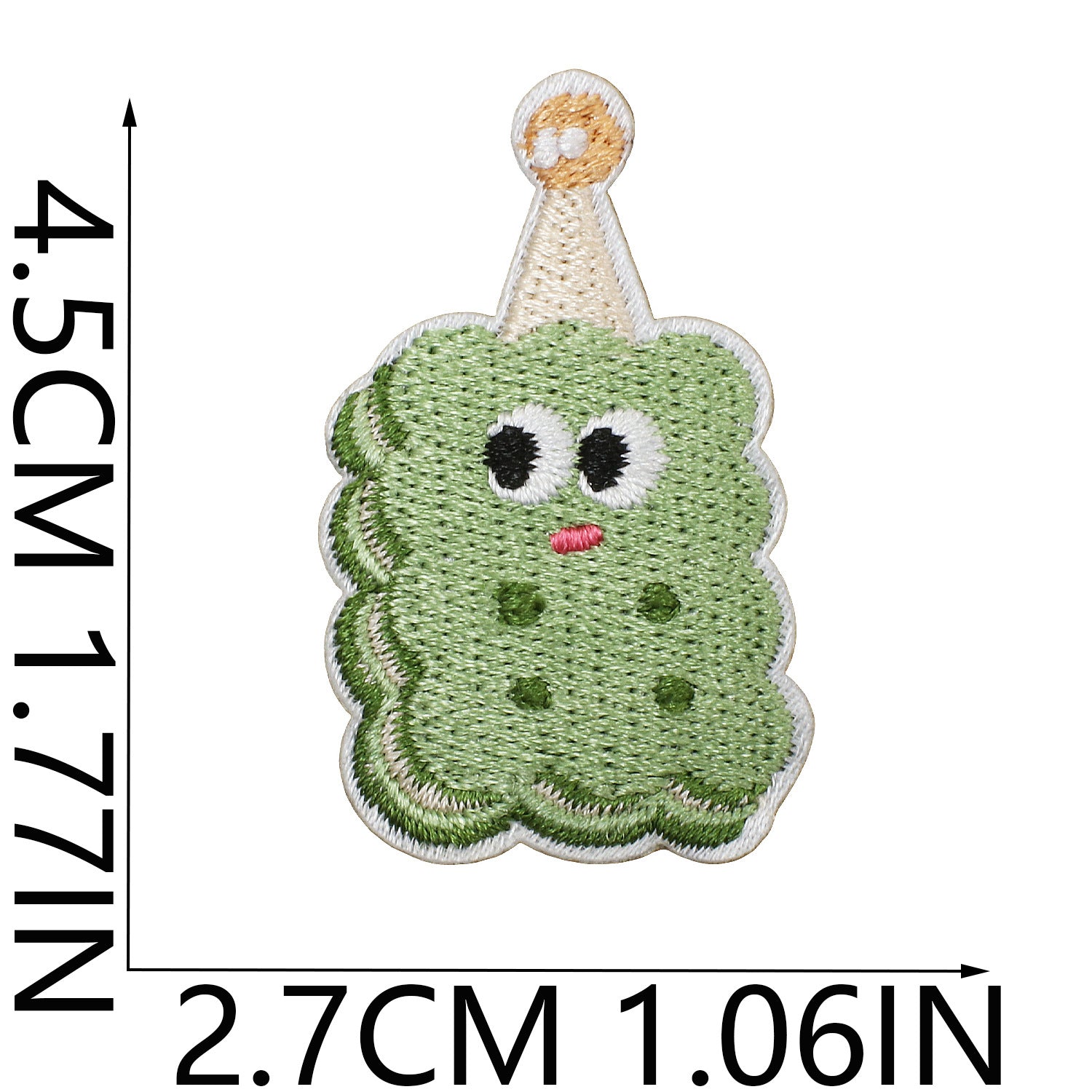 Wholesale Cartoon Matcha Croissant Embroidery Patch For Clothing Hats DIY Craft Decorative Accent