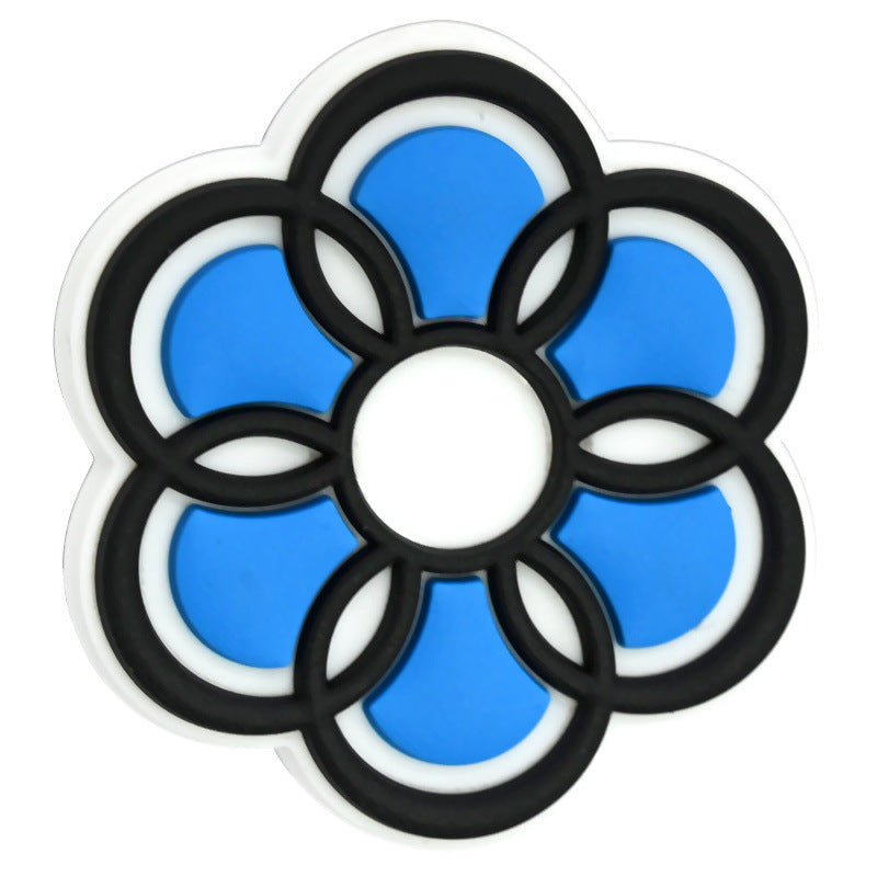 Wholesale  Random 100pcs/pack Oil painting series with string beads   Focal Beads