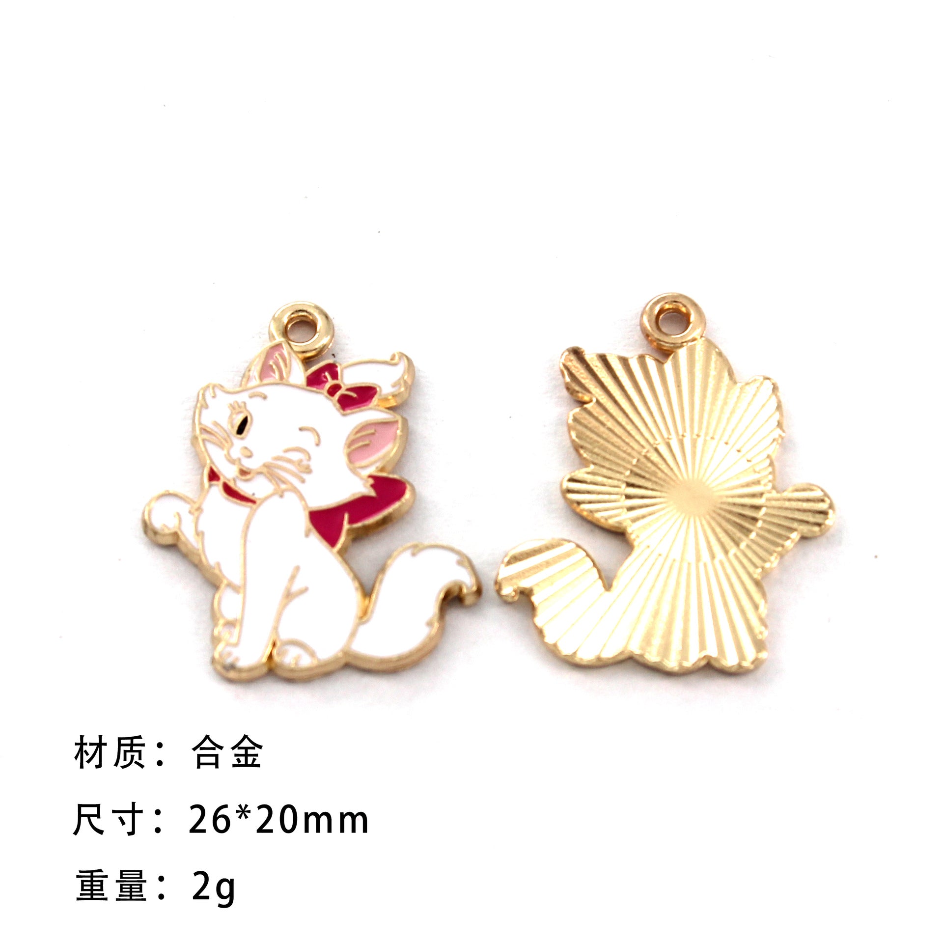 Wholesale 10pcs Cartoon Anime DIY Dream Cat Alloy Oil Drop Pendant